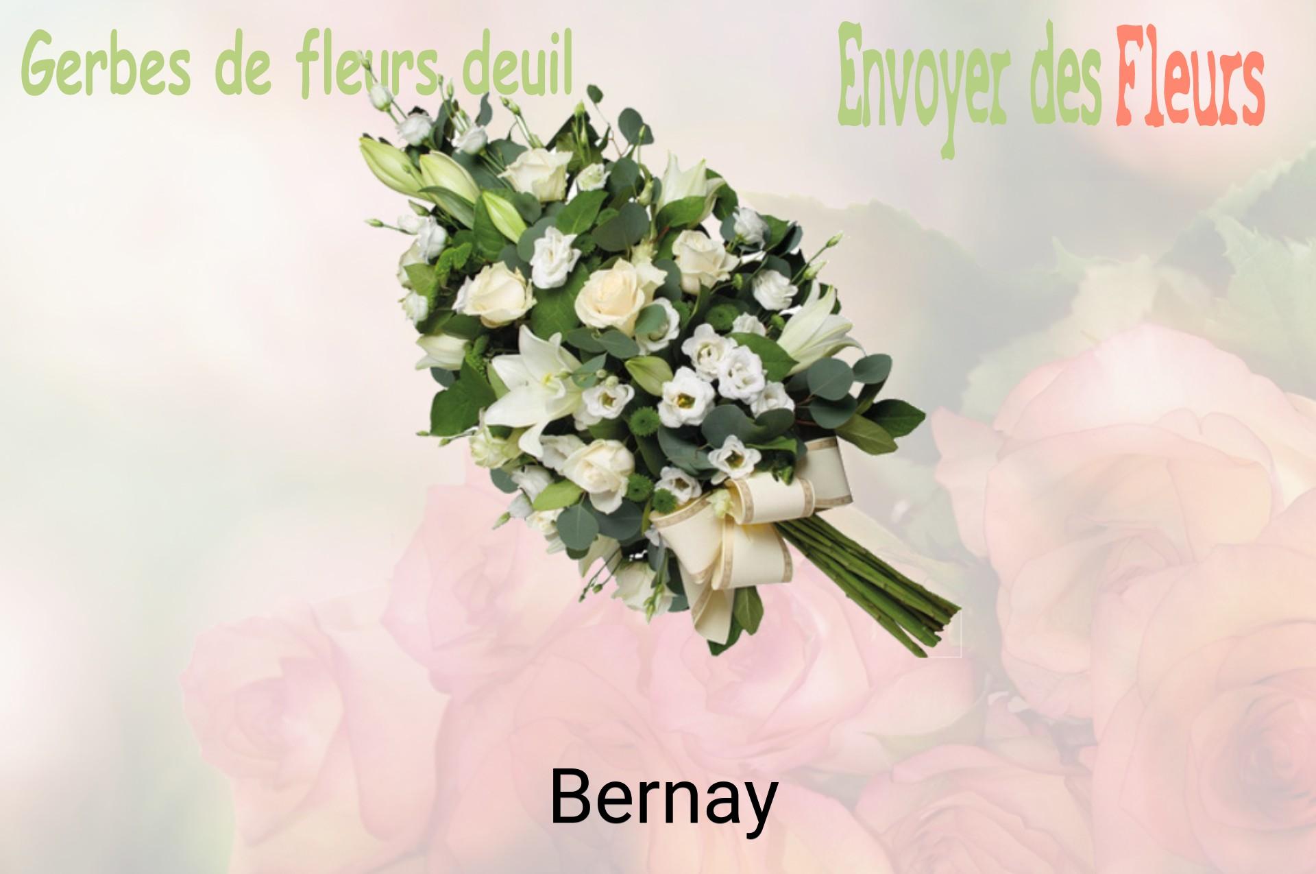 Gerbe de fleurs de deuil livrée à Bernay